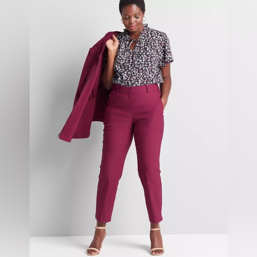 ❄️ Lane Bryant | The Allie Skinny Ankle Pants Purple 26R